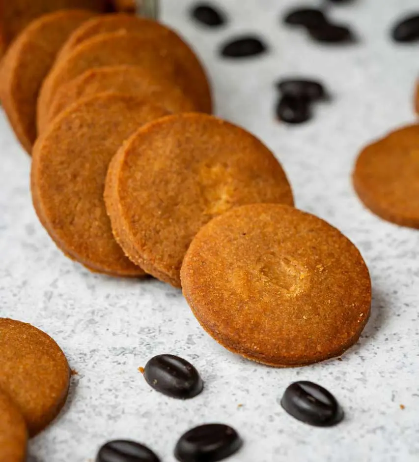 Coffee shortbread cookies