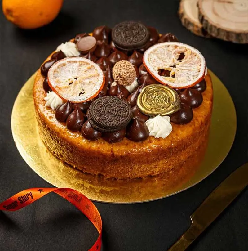 Semi Frosted Orange Cake